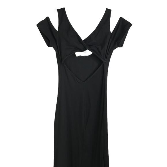 Arden B Maxi Dress Womens Y2K‎ Small 43817023 Black Open Shoulder Cut Out NWT - Picture 4 of 5